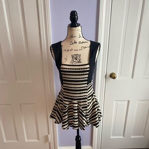 Free People - Striped Peplum Knit Top